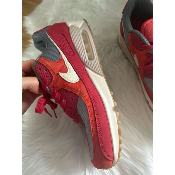 Nike Air Max 90 PRM Shoes Gym Red Smoke Grey Gum DH4621-600 Men's Size 11 - Picture 7 of 7